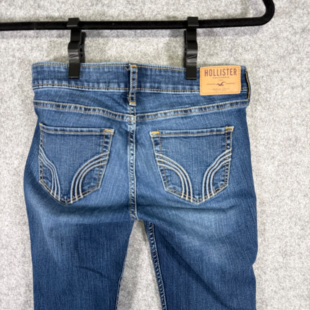 Hollister Super Skinny Jeans Women 0R W24 L31 Dark Wash Low Rise Stretch Denim - Picture 9 of 10